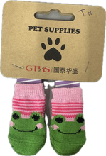Carica l'immagine nel visualizzatore di Gallery, 4 Calzini Antiscivolo per Animali con Simpatico Design a Rana