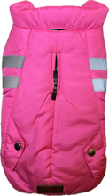 Carica l'immagine nel visualizzatore di Gallery, Giacca Rosa imbottita con riflettenti per animali - Taglia 28 cm