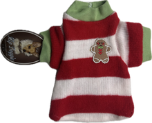 Carica l'immagine nel visualizzatore di Gallery, Maglioncino Natalizio a Righe con Omino Pan di Zenzero