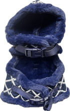 Carica l'immagine nel visualizzatore di Gallery, Giubbottino Blu con Motivo a Rombi e Cappuccio - Taglia XS