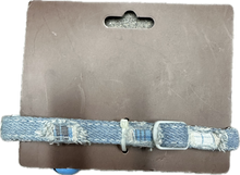 Carica l'immagine nel visualizzatore di Gallery, Collare per Gatti in Denim con Campanella Blu