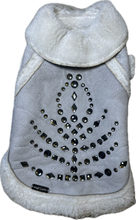 Carica l'immagine nel visualizzatore di Gallery, Cappottino invernale “Selenite” con cristalli e interno in pelliccia - Taglia S