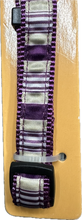 Carica l'immagine nel visualizzatore di Gallery, Collari Regolabile a Righe in Viola e Argento o Blu e Argento