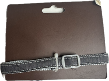 Carica l'immagine nel visualizzatore di Gallery, Collare per Gatti in Tessuto Jeans con Campanella Nera