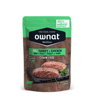 Carica l'immagine nel visualizzatore di Gallery, Ownat Wetline Turkey & Chicken 85 g – Umido Naturale Grain Free per Gatti