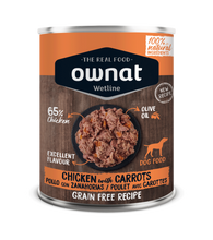 Carica l'immagine nel visualizzatore di Gallery, Ownat Wetline Pollo & Carote 395 g – Umido Naturale Grain Free per Cani