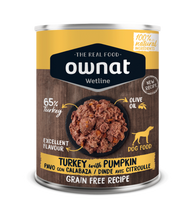 Carica l'immagine nel visualizzatore di Gallery, Ownat Wetline Tacchino & Zucca 395 g – Umido Naturale Grain Free per Cani