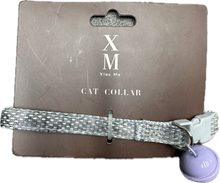 Carica l&#39;immagine nel visualizzatore di Gallery, Collare per Gatto Grigio Riflettente con Campanellino Viola
