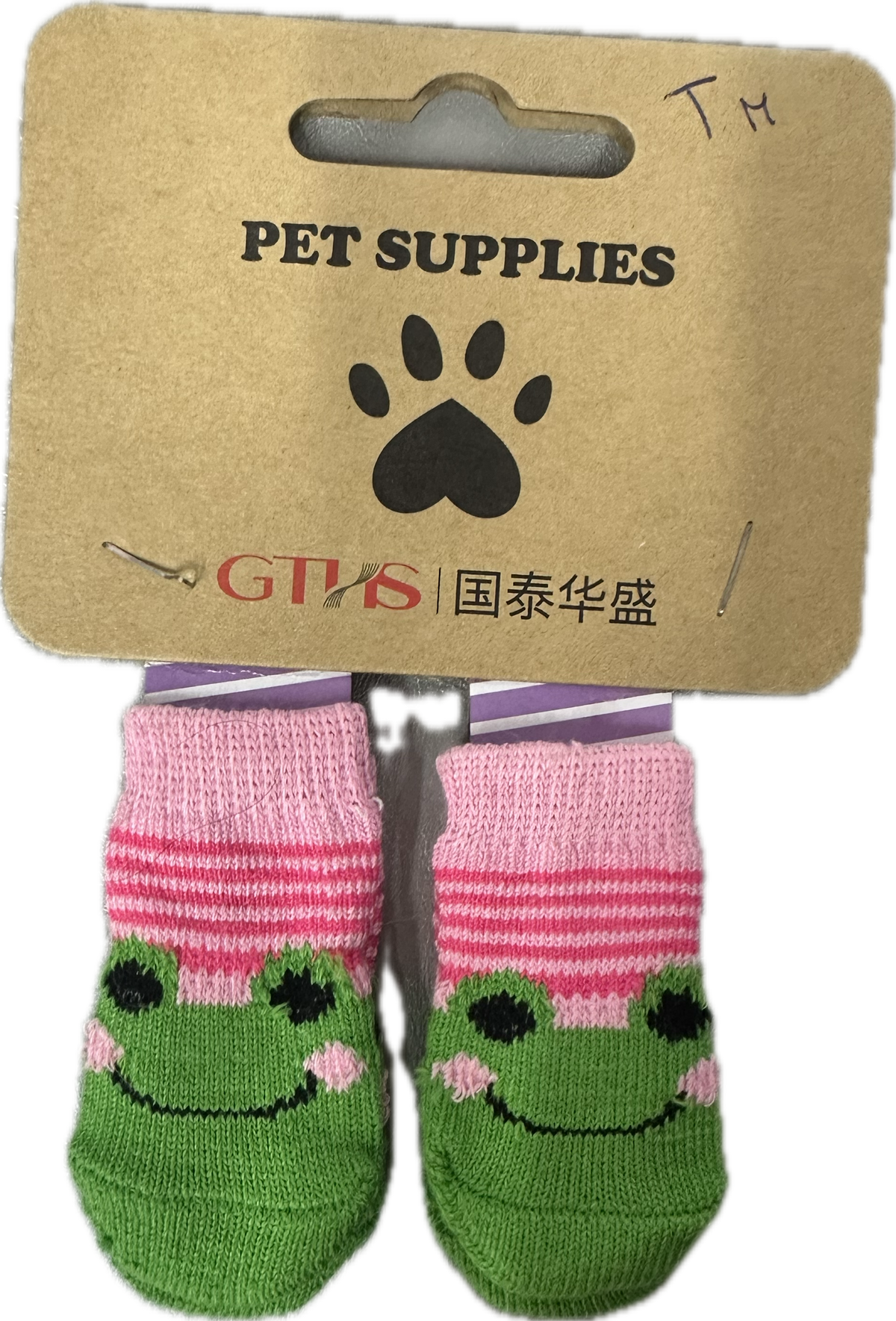 4 Calzini Antiscivolo per Animali con Simpatico Design a Rana