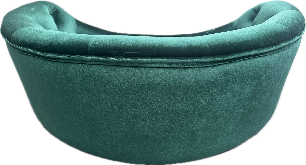 Divanetto Reale in Velluto Verde Smeraldo – Cuccia Elegante per Cani e Gatti