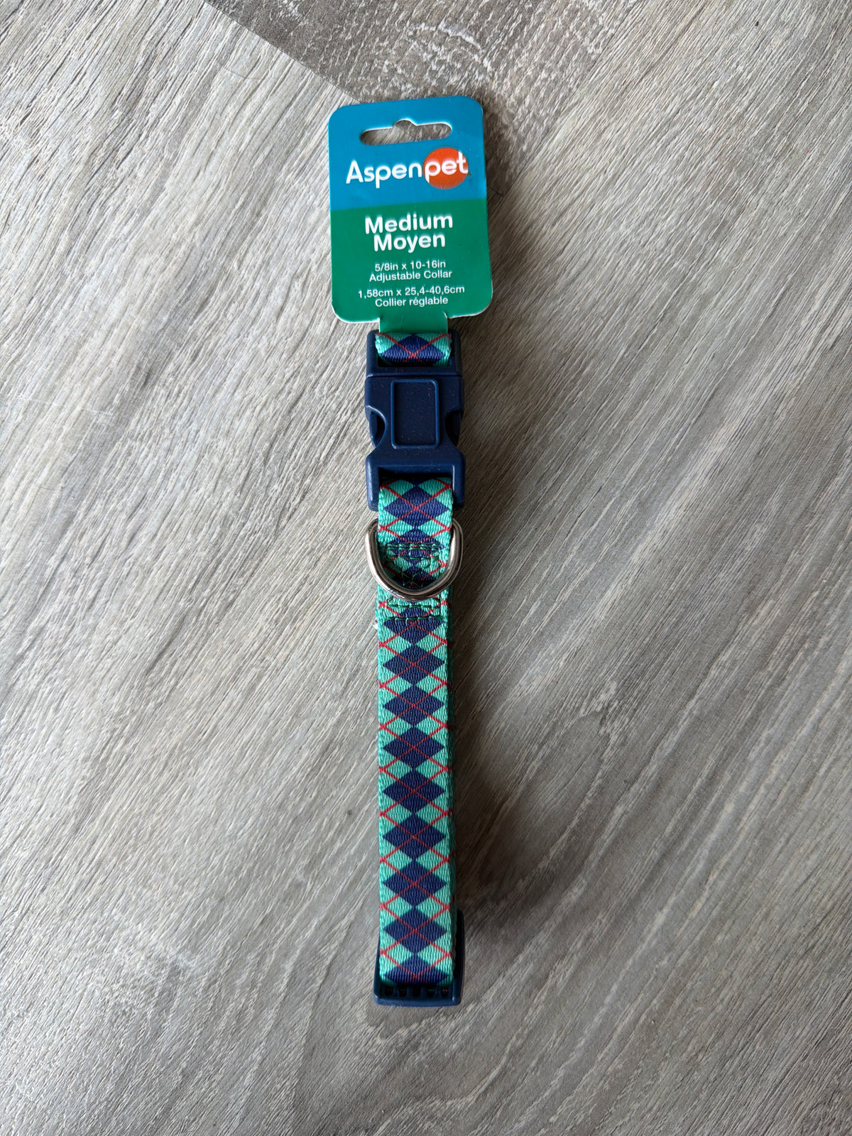 Aspen Pet – Collare Regolabile per Cani Tartan Scozzese Verde e Blu | Taglia M