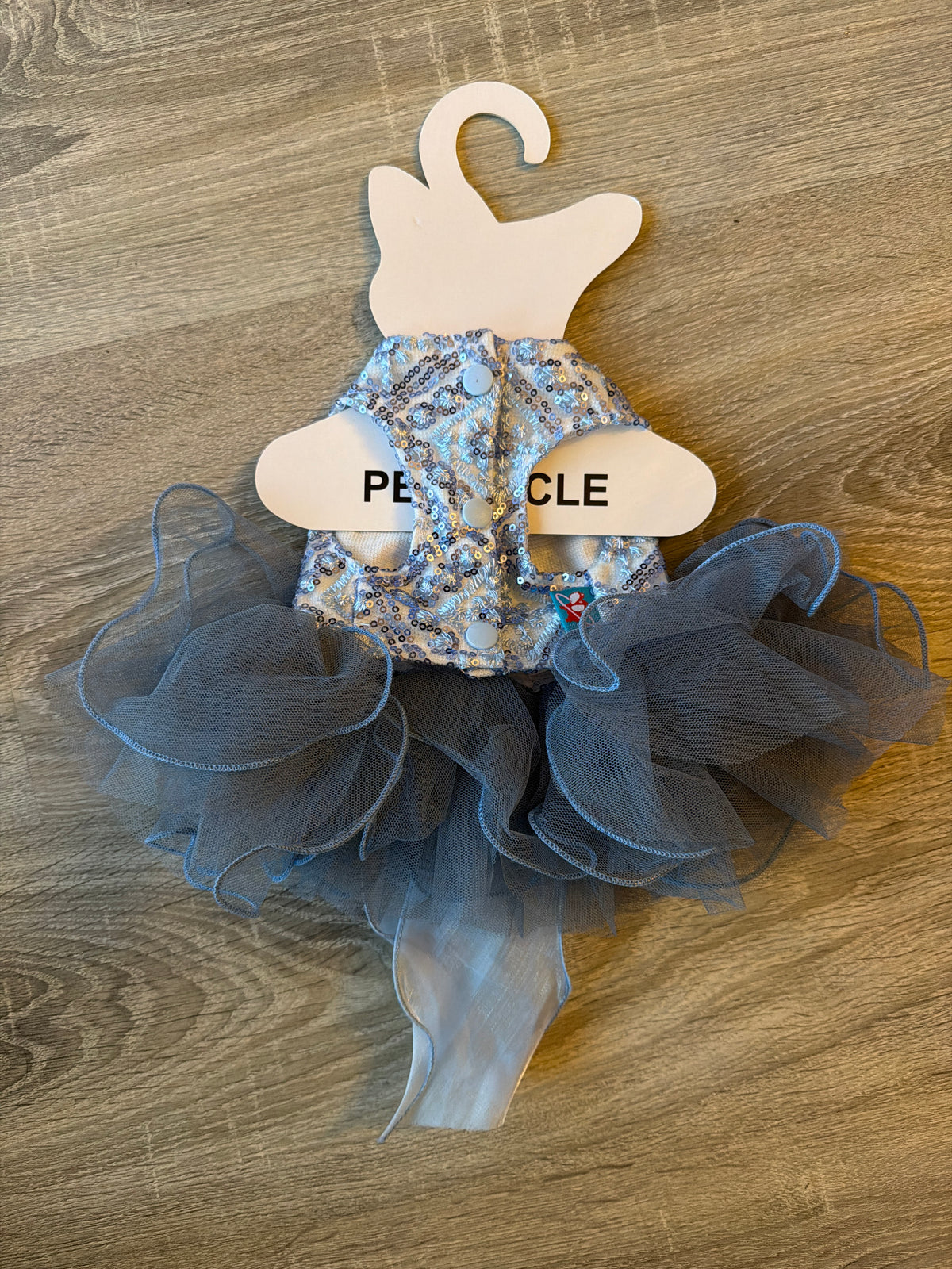 Abitino Blue Princess per Cani con Tulle e Fiocco – XS 25 cm