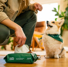 Carica l&#39;immagine nel visualizzatore di Gallery, Earth Rated Salviette per Cani, 100 salviettine compostabili per Cani con Certificazione USDA, 99% biobased ipoallergeniche, 20 x 20 cm, SENZA PROFUMAZIONE per Zampe, Parti Intime, Occhi e Orecchie
