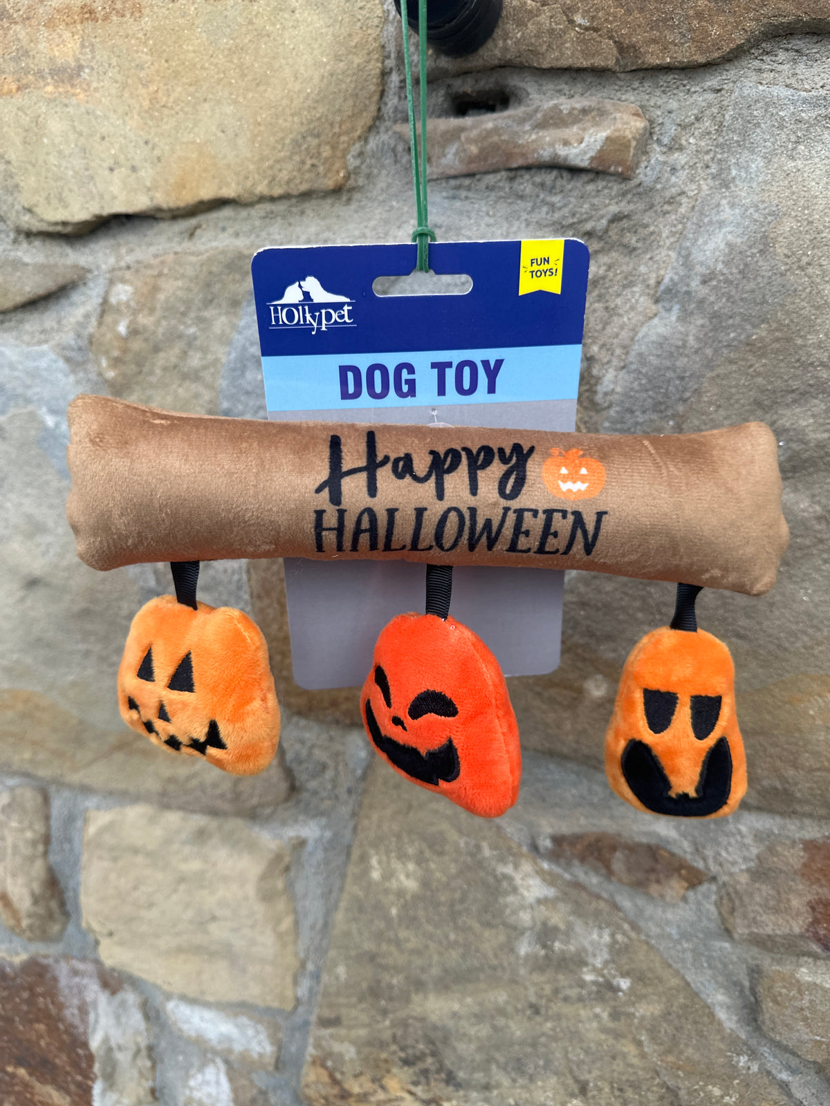Giocattolo per Cani – Osso "Happy Halloween" con Zucche Pendenti