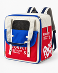 Carica l'immagine nel visualizzatore della galleria, Zaino Trasportino Pet Travel Red & Blue – Cani e Gatti
