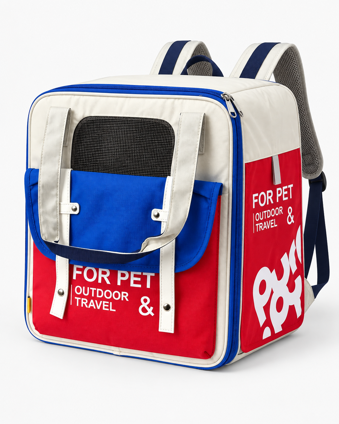 Zaino Trasportino Pet Travel Red & Blue – Cani e Gatti
