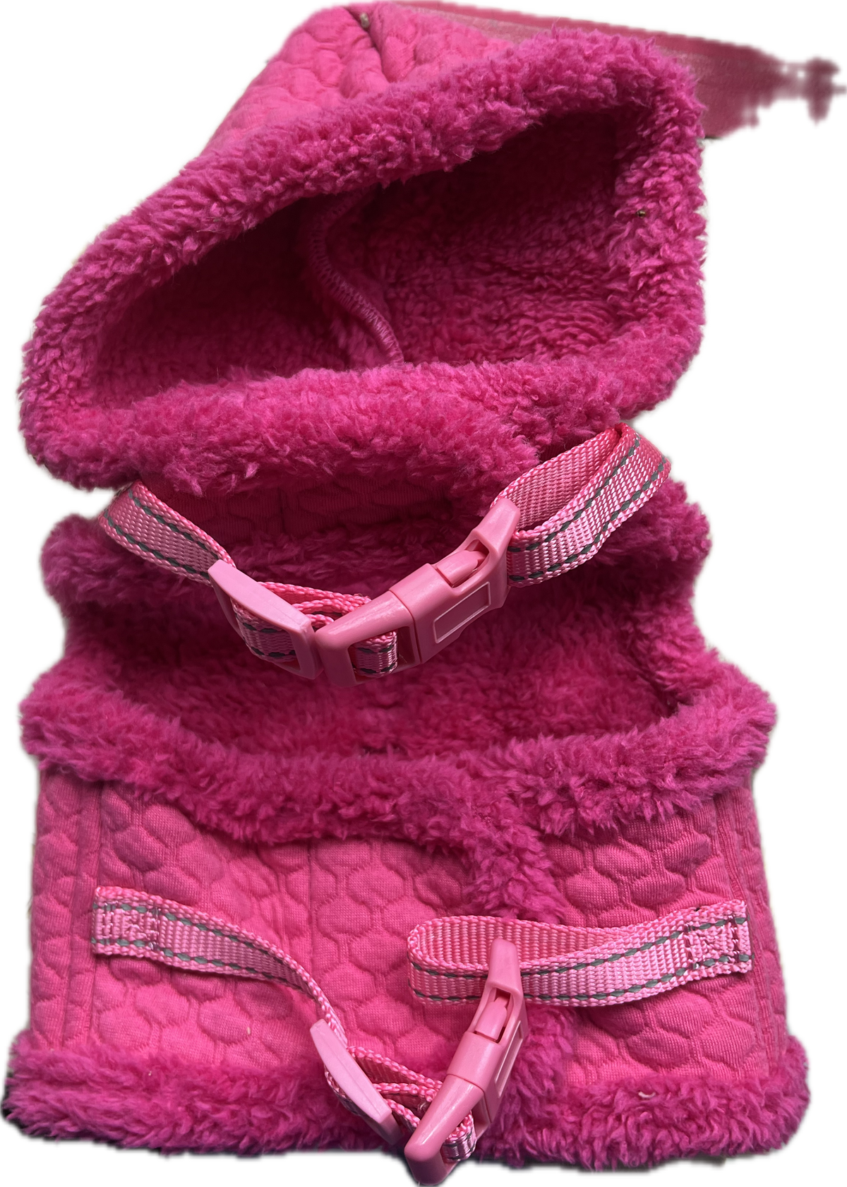 Giubbottino Rosa Trapuntato con Cappuccio - Taglia XS