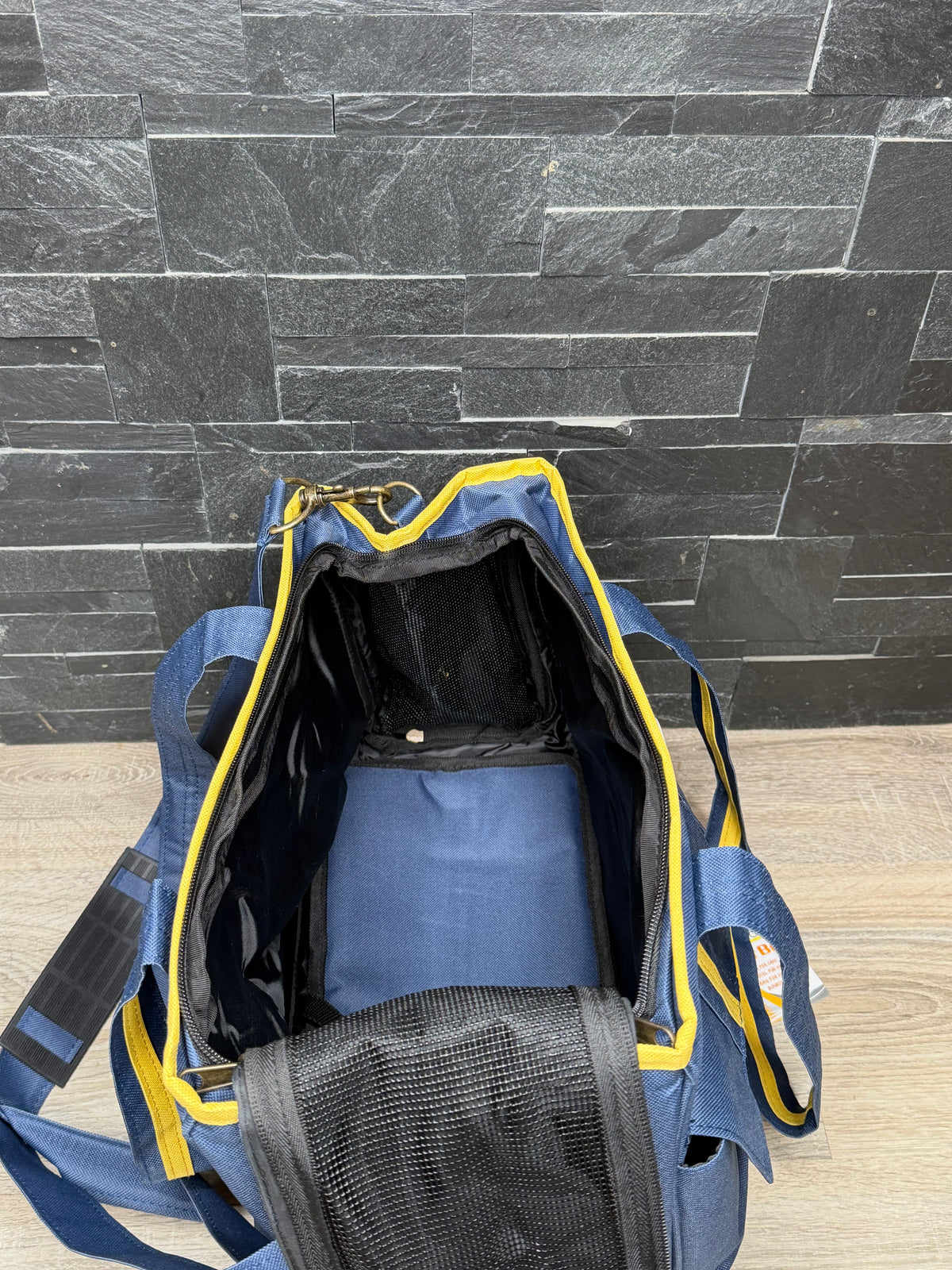 Trasportino Borsa per Cani e Gatti CROCI Isabella Blu/Giallo