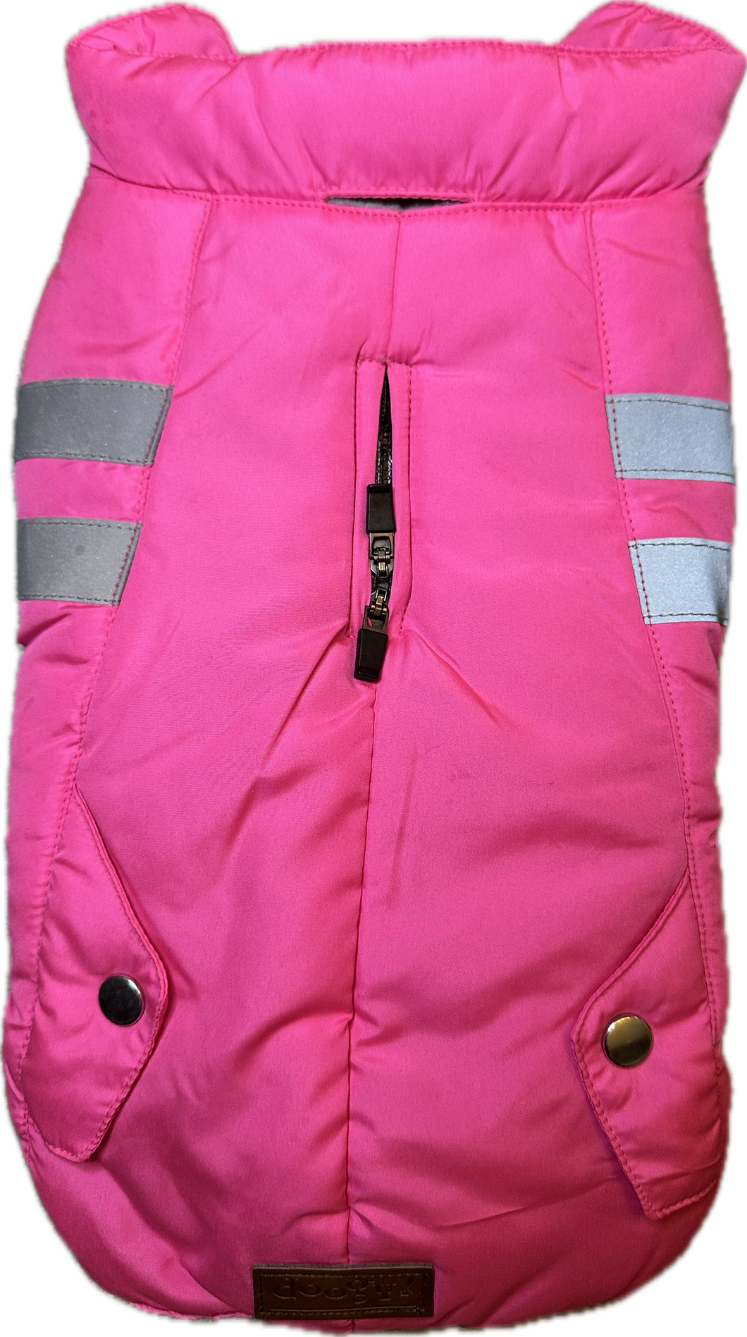 Giacca Rosa imbottita con riflettenti per animali - Taglia 28 cm