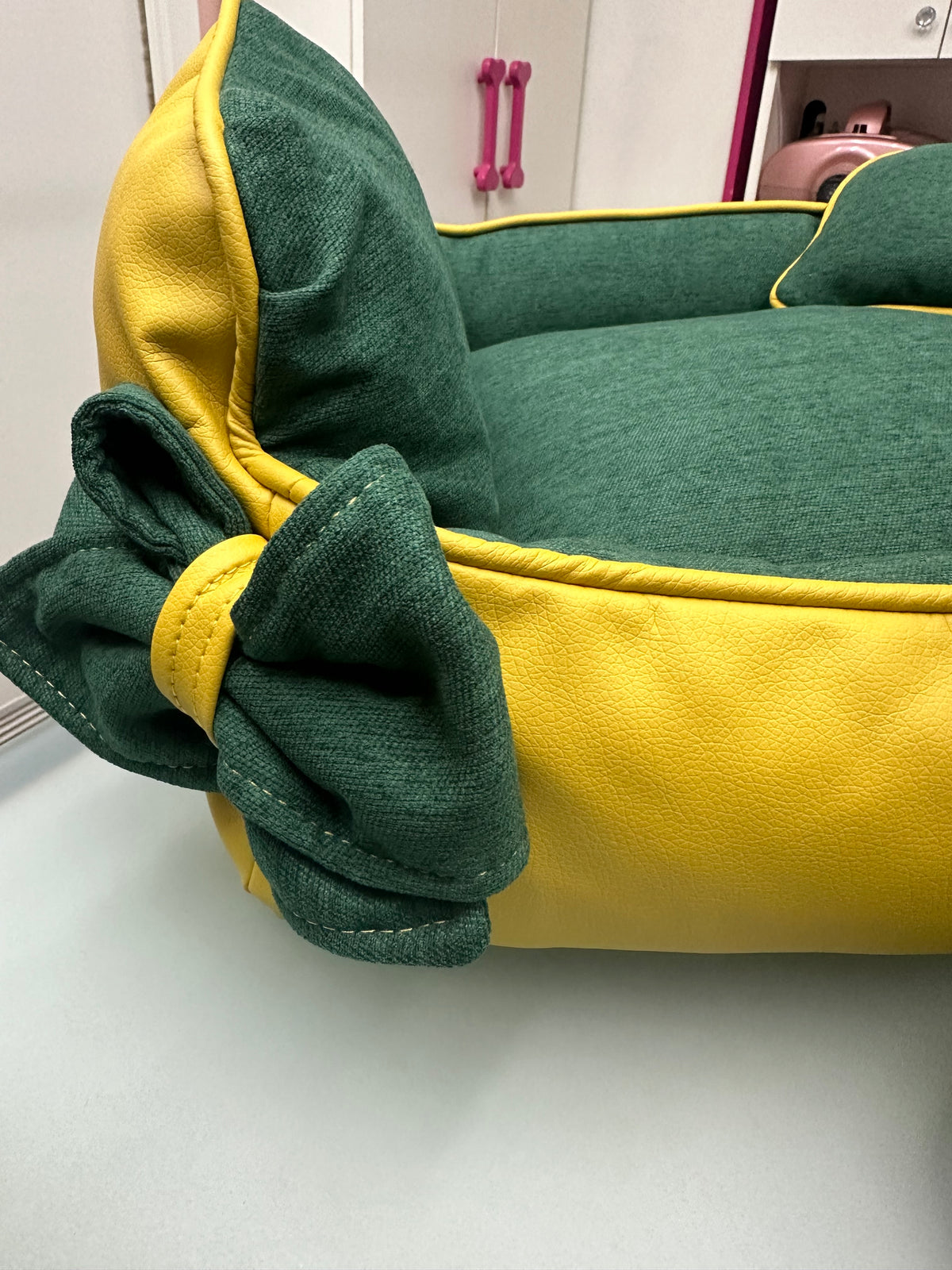 Set Cuccia Deluxe Sfoderabile con Sottociotola e Porta Giochi - Made in Italy