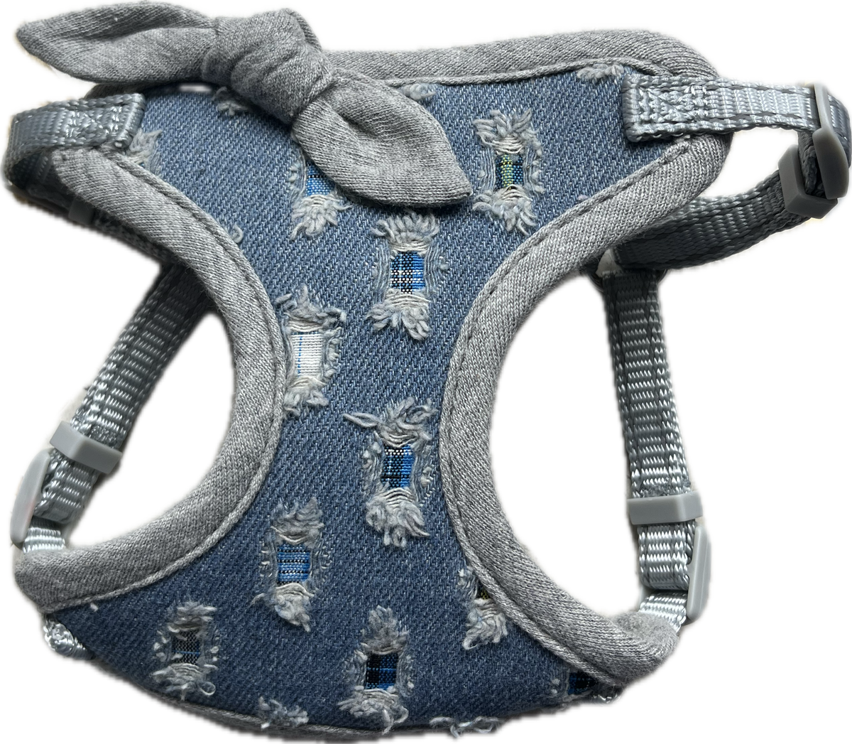 Pettorina in Jeans con Fiocco