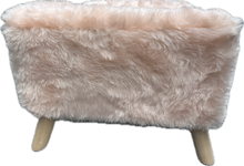 Carica l&#39;immagine nel visualizzatore di Gallery, Chaise longue fluffy rosa cipria – Letto elegante per cani e gatti
