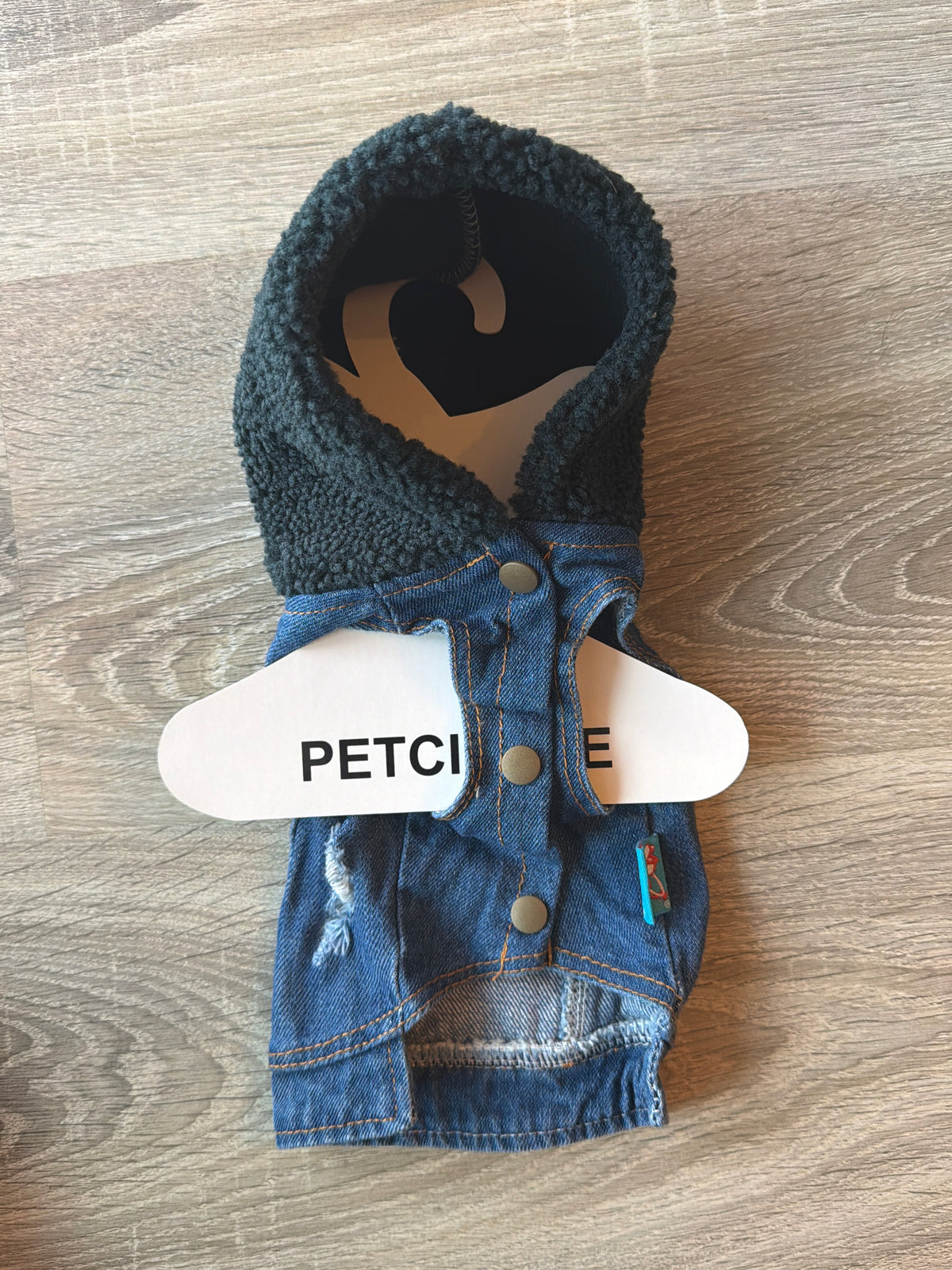 Felpa Jeans con Cappuccio per Cani – Denim Fashion XS 25 cm