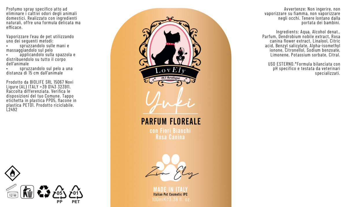 YUKI – Profumo Floreale | Fragranza Naturale per Cani e Gatti
