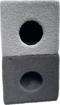 Carica l'immagine nel visualizzatore della galleria, Torre Relax Bouclé Bicolor per Gatti – Cuccia con Tiragraffi e Vani
