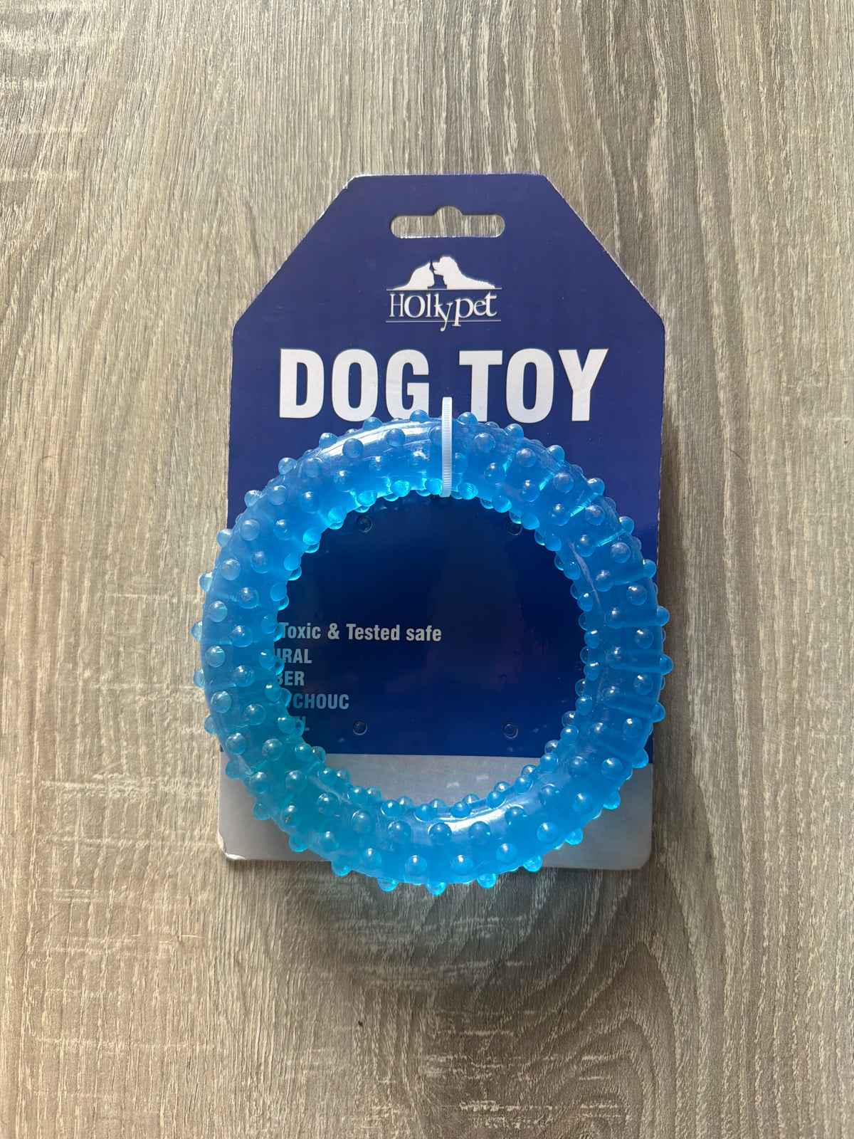 Anello da Gioco per Cani con Rilievi – Blu e Rosa