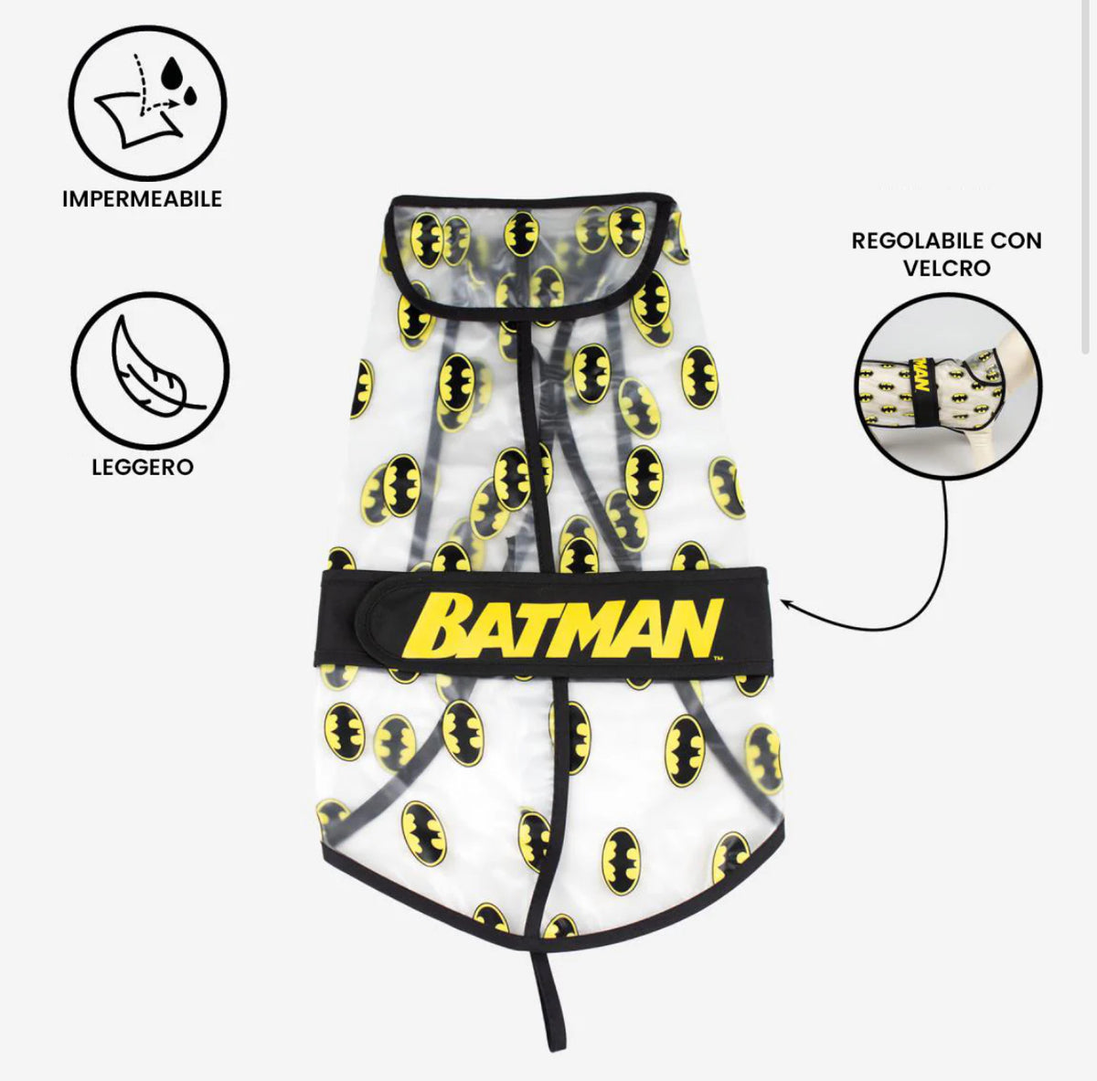 Impermeabile Batman: Proteggi il Tuo Cane dalla Pioggia con lo Stile del Cavaliere Oscuro