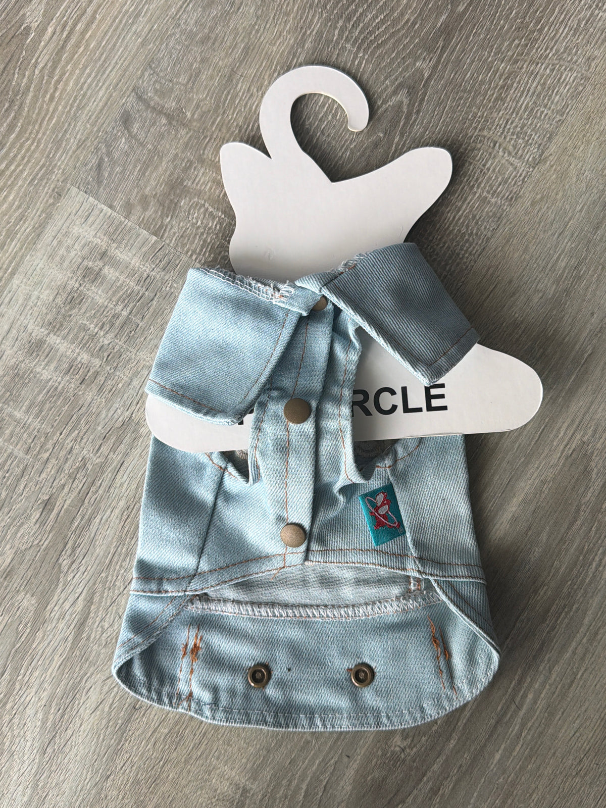 Giubbottino Jeans Mama’s Bestie per Cani – Denim Azzurro – XS 25 cm
