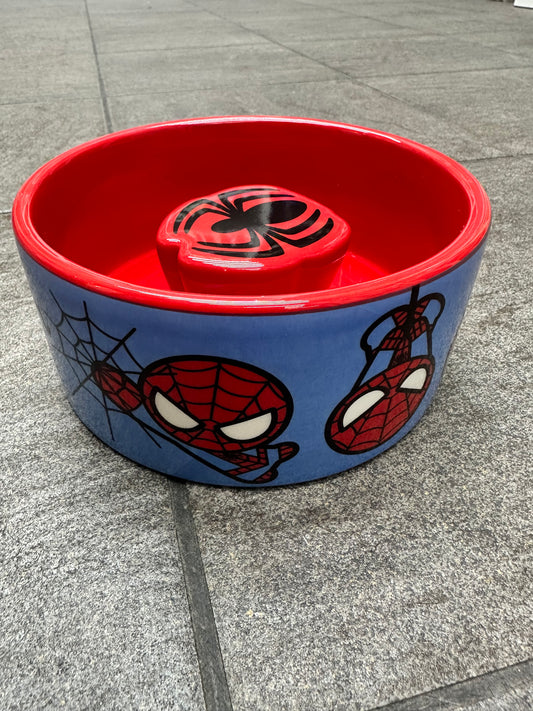Ciotola Anti-Ingurgitamento Spider-Man per Cani – Design Marvel in Ceramica