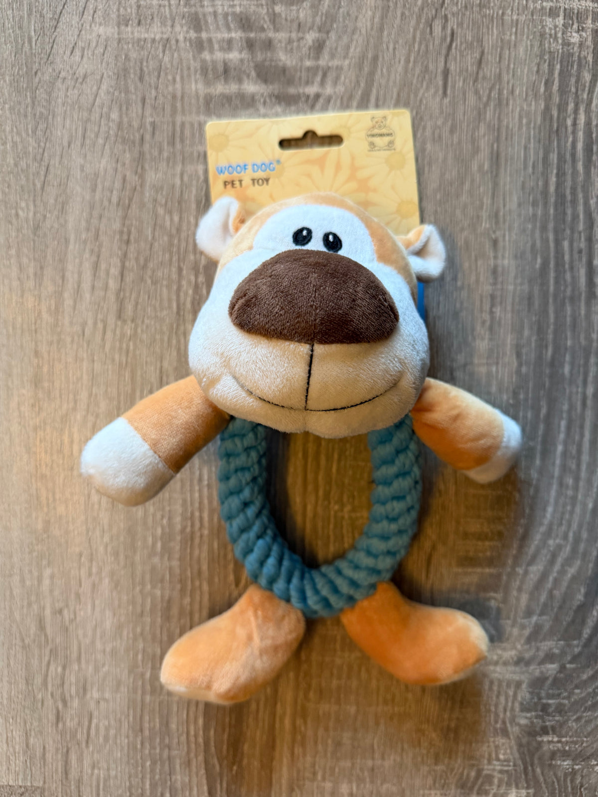 Buddy Rope – Peluche per Cani con Anello in Corda Intrecciata