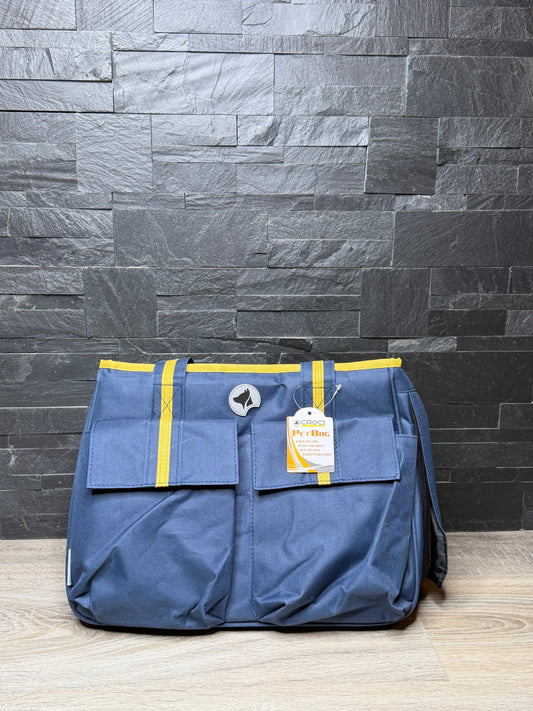 Trasportino Borsa per Cani e Gatti CROCI Isabella Blu/Giallo