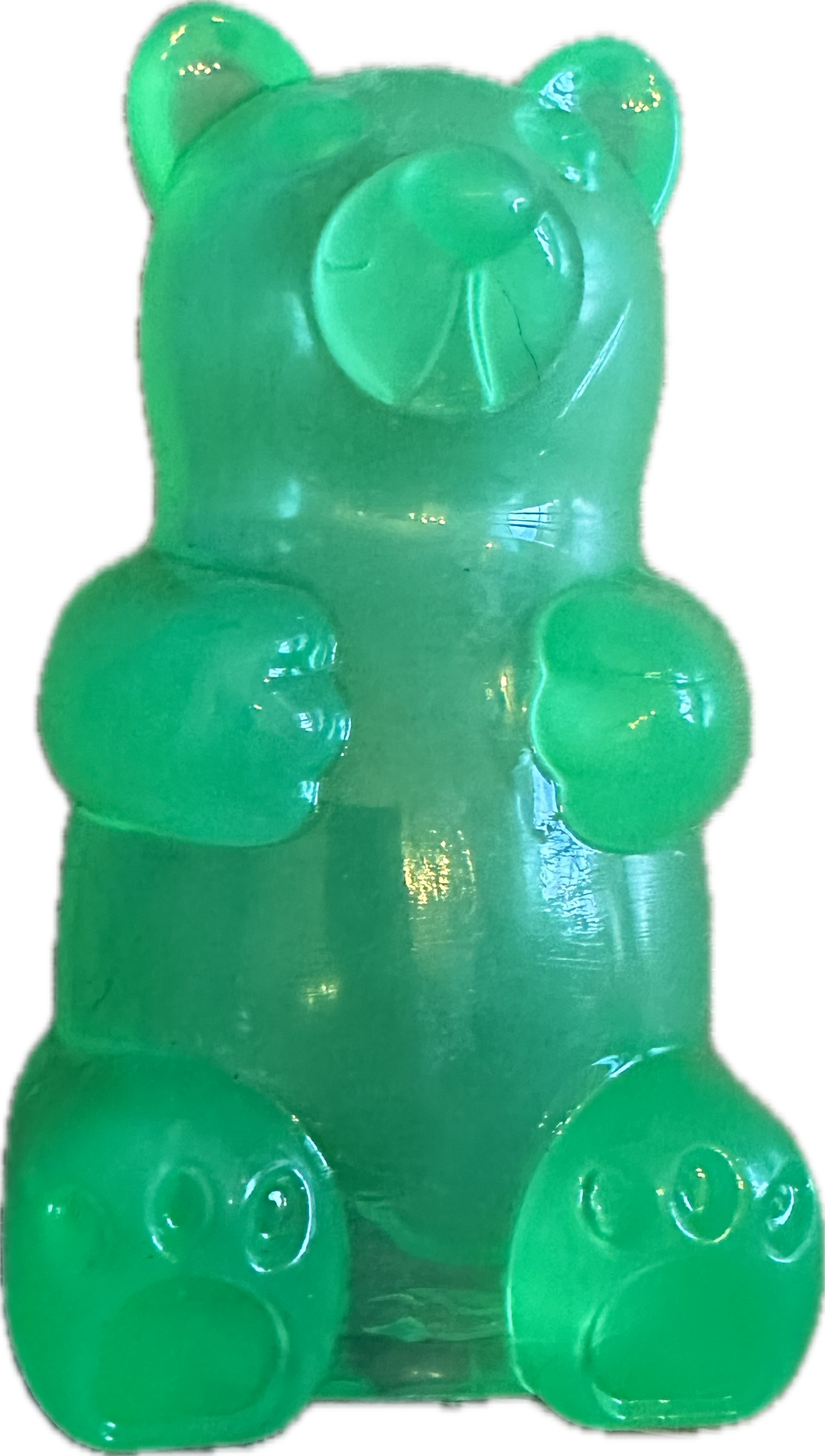 Gioco a forma di Orsetto in Gomma Trasparente con Porta-Snack