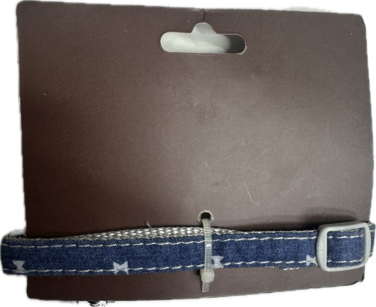 Collare per Gatti in Denim con Fiocchi