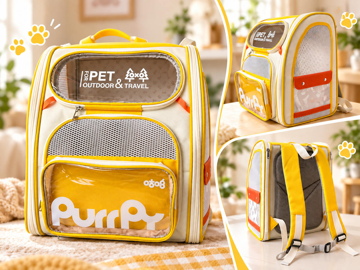 Zaino Trasportino Pet Travel Yellow – Cani e Gatti