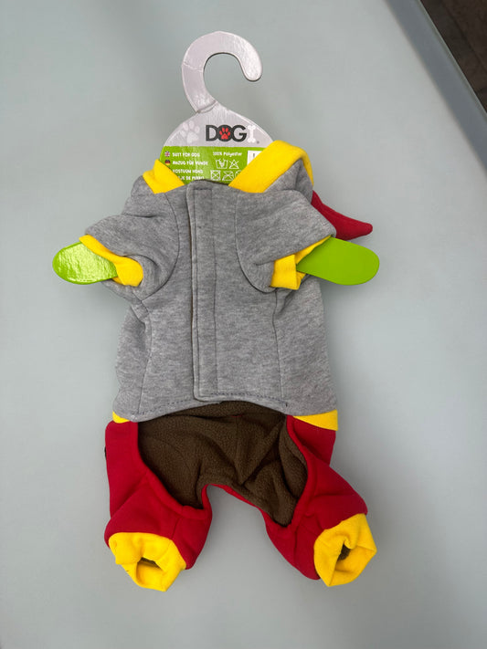 Costume di Halloween per Cani – Pipistrello Grigio e Rosso