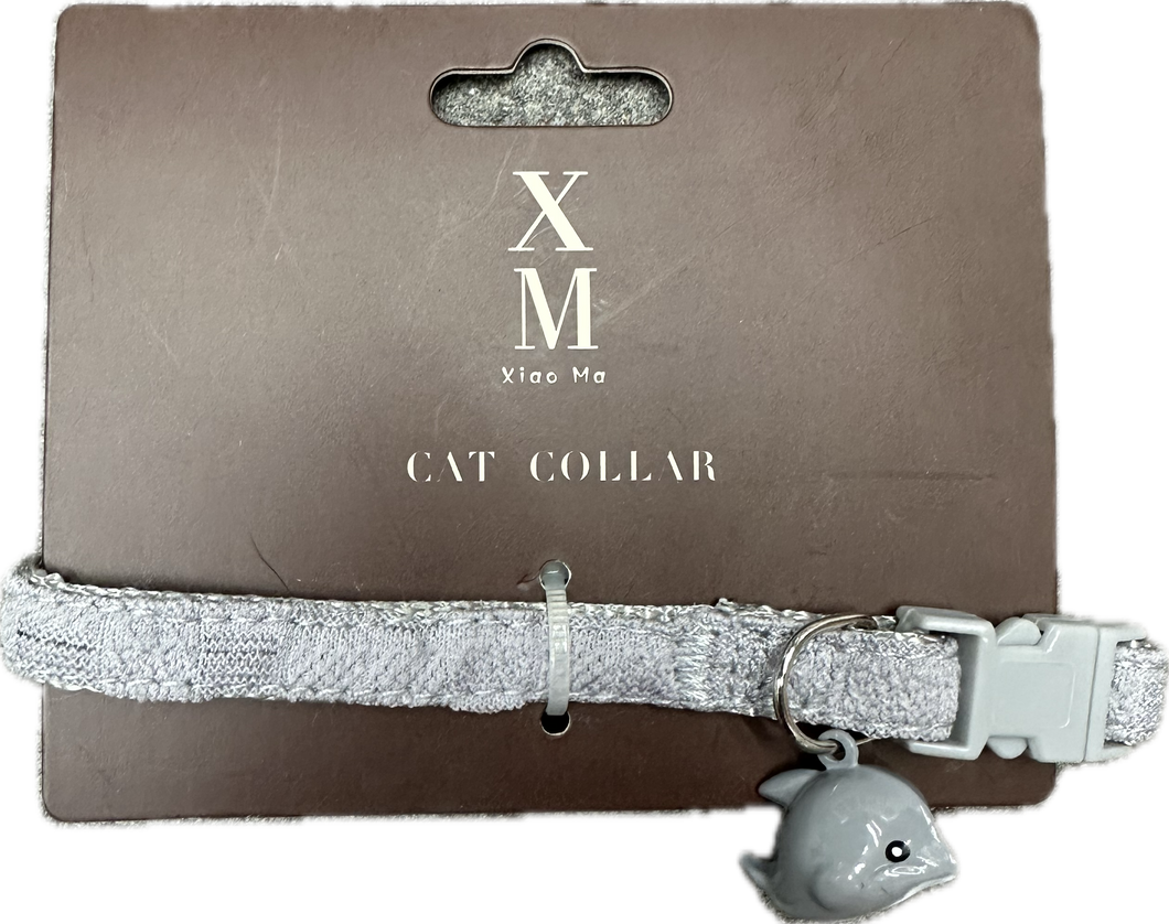 Collare per Gatti con Ciondolo Delfino - Grigio