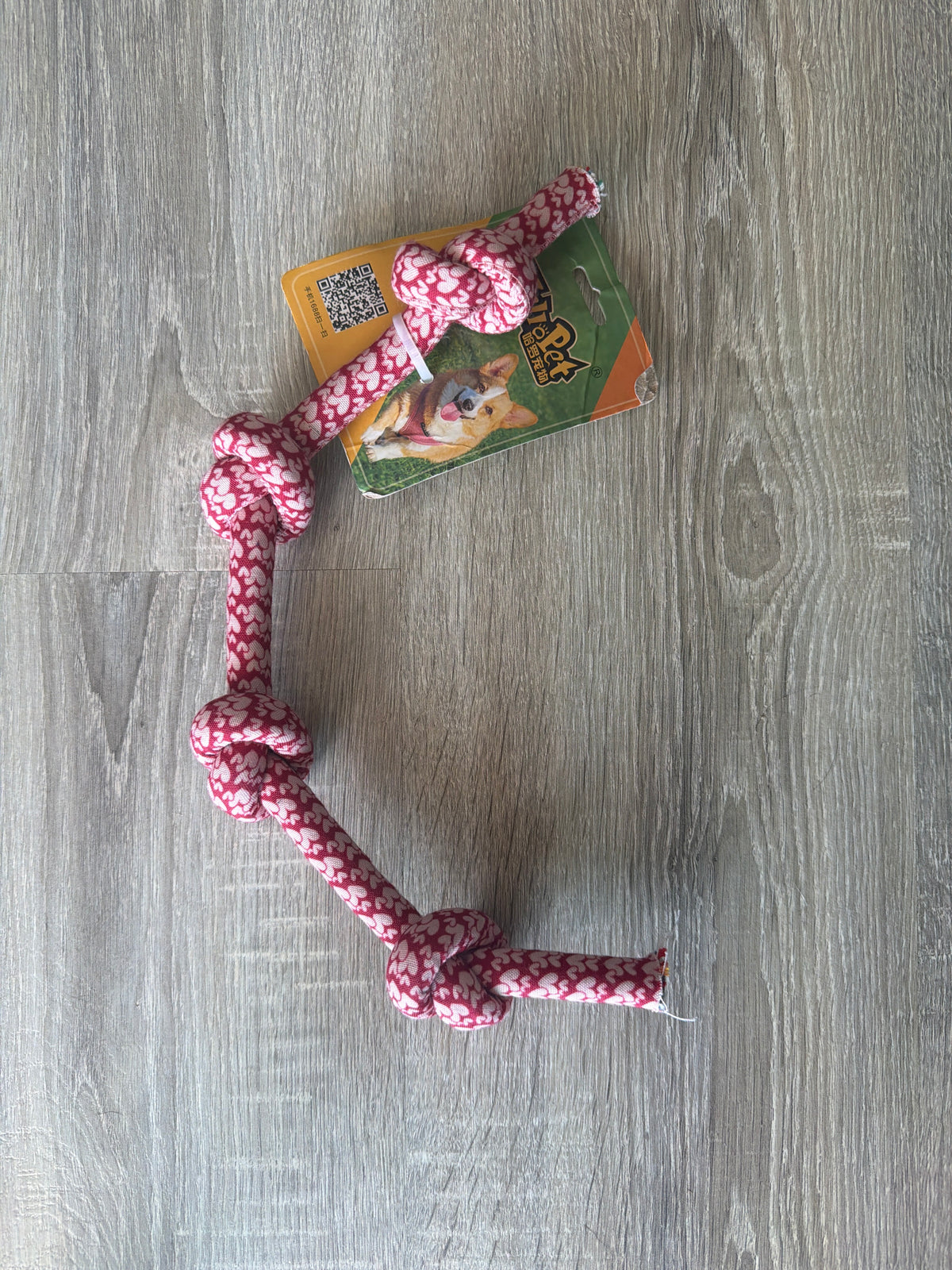 Gioco Corda per Cani Rosa con Nodi – Tira e Molla