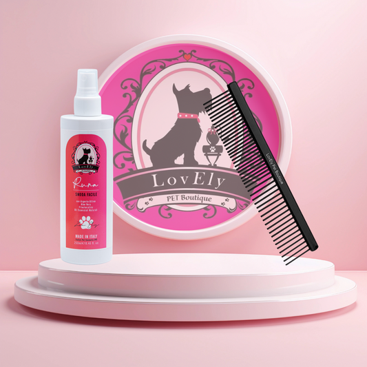 Set Scioglinodi Runa + Pettine ARYA – Pelo Corto Cani e Gatti