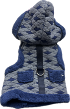 Carica l&#39;immagine nel visualizzatore di Gallery, Giubbottino Blu Trapuntato con Cappuccio - Taglia XS
