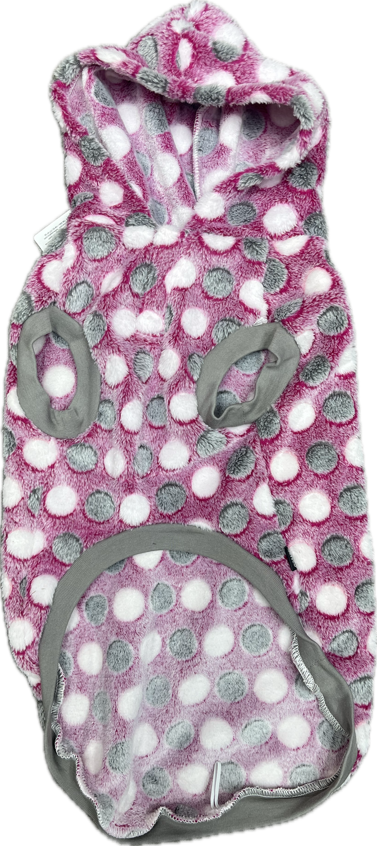 Cappottino Morbido Rosa a Pois per Cani
