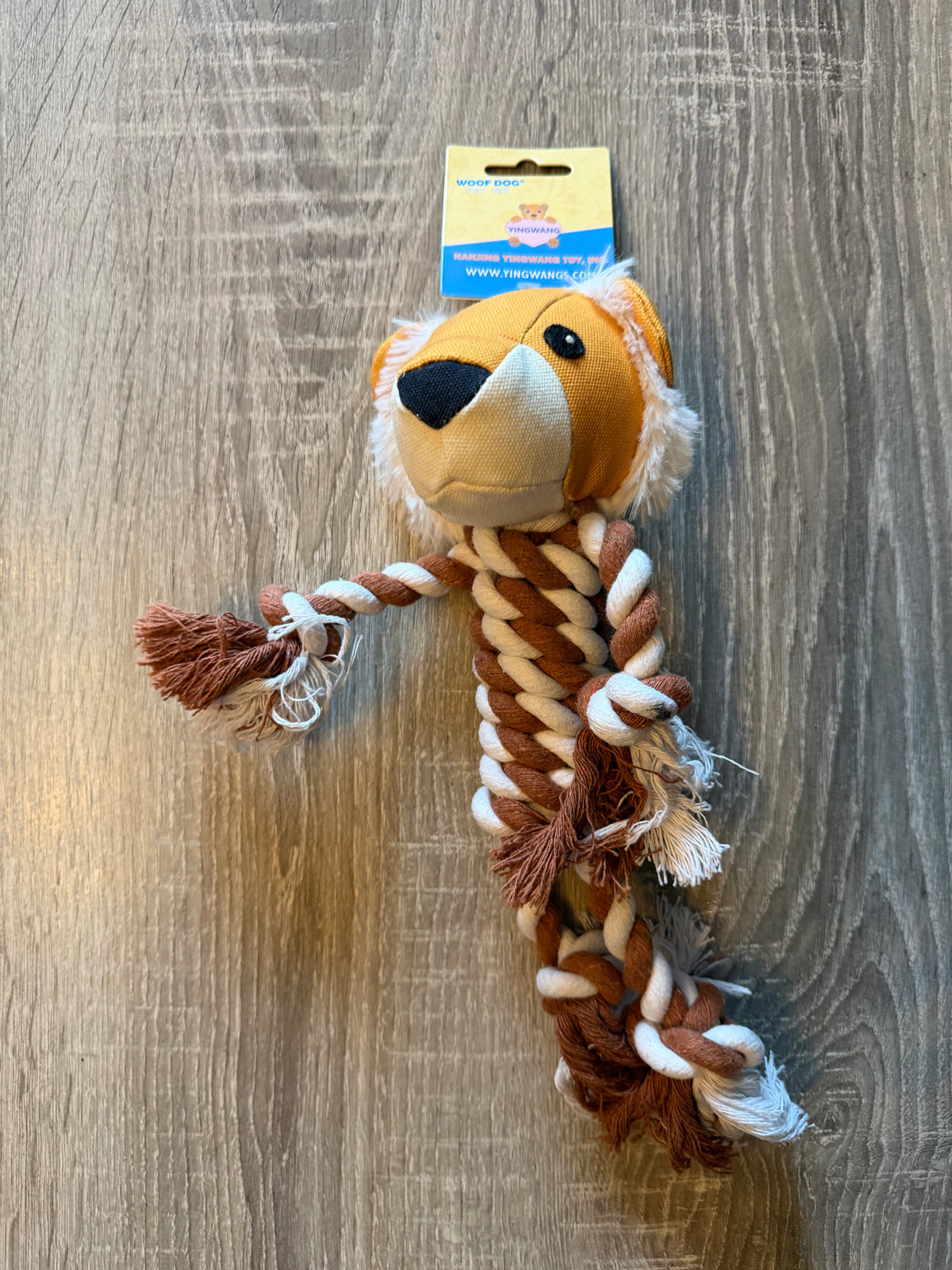Leoncino in Corda Intrecciata e Peluche per Cani