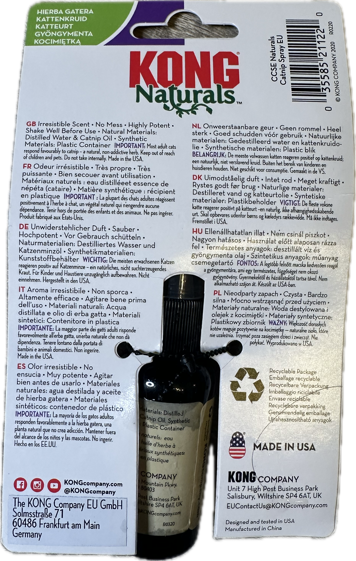 KONG Naturals Spray Catnip - 30 ml
