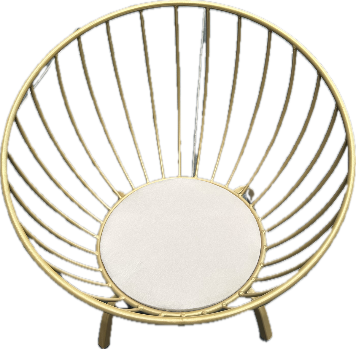 Cuccia Rotonda Dorata con Cuscino Bouclé – Eleganza e Comfort