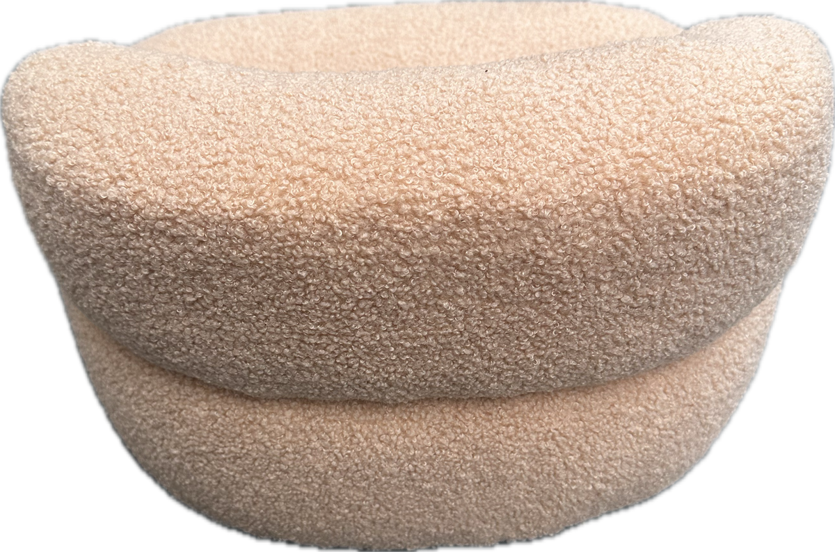 Cuccia Bouclé Soft Cream – Design Moderno in Tessuto Orsetto per Cani e Gatti
