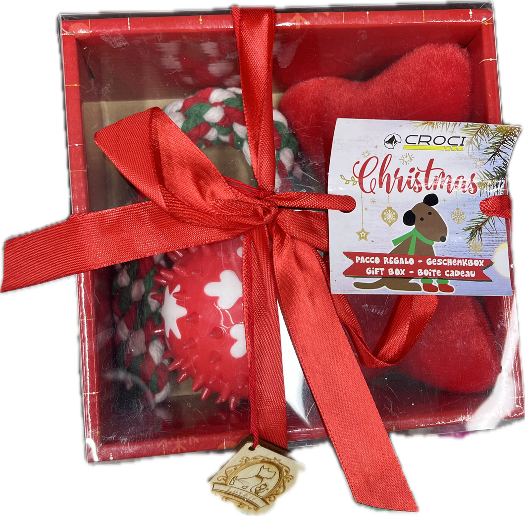 Set Regalo Natalizio per Cani - 3 Giochi
