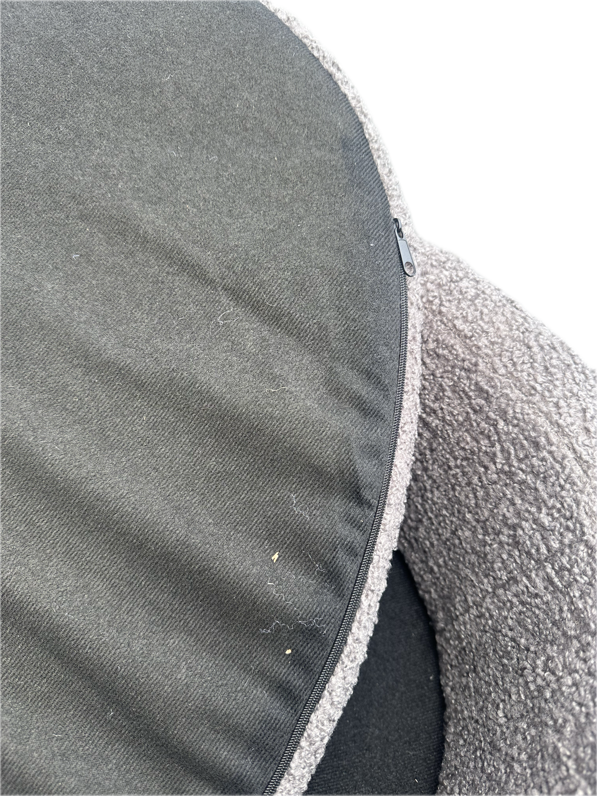 Cuccia Bouclé Grigia con Cuscino Sfoderabile